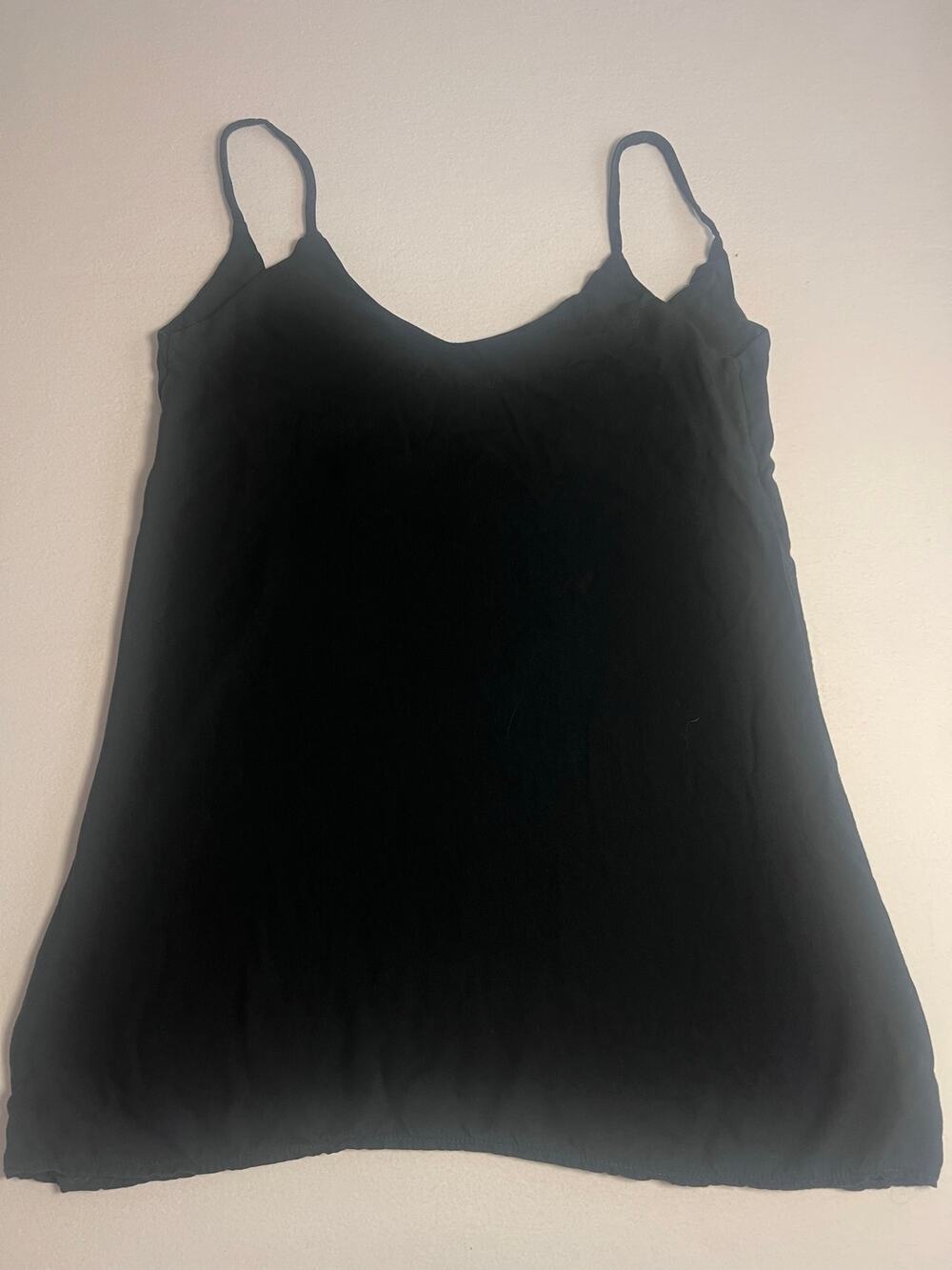 Brandy Melville Black Cami Tank Top Made Italy Spaghetti Strap Y2K One Size